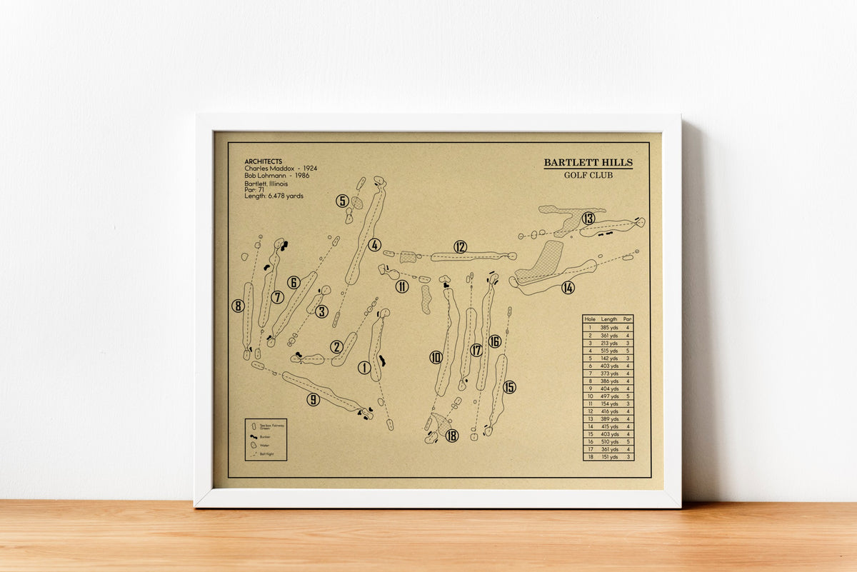 Bartlett Hills Golf Club Outline (Print)