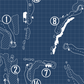 Bay Point Golf Club Nicklaus Course Blueprint (Print)