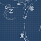 Bear Creek Golf Club Blueprint (Print)