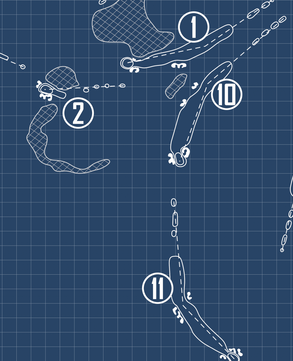 Bear Creek Golf Club Blueprint (Print)