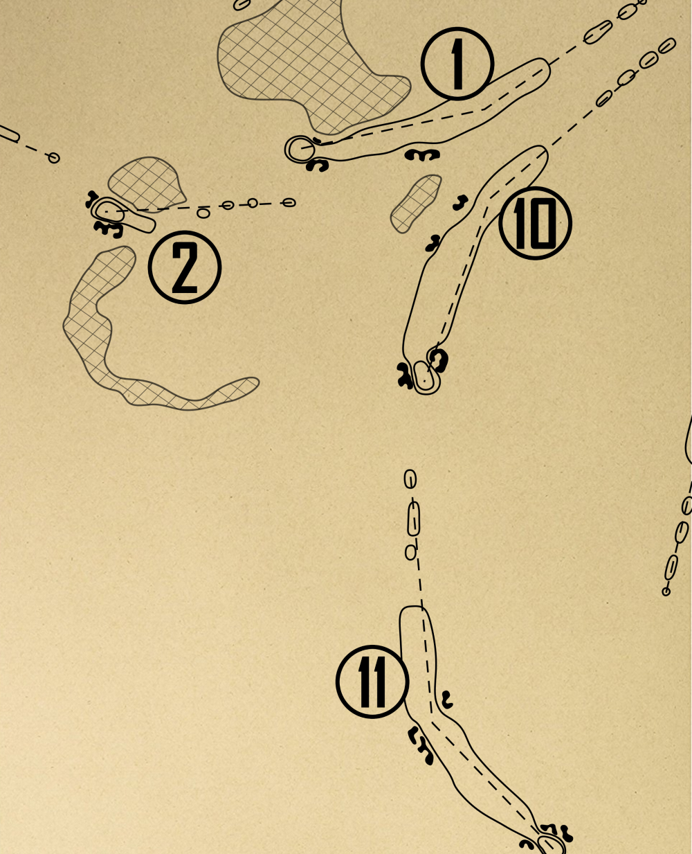 Bear Creek Golf Club Outline (Print)