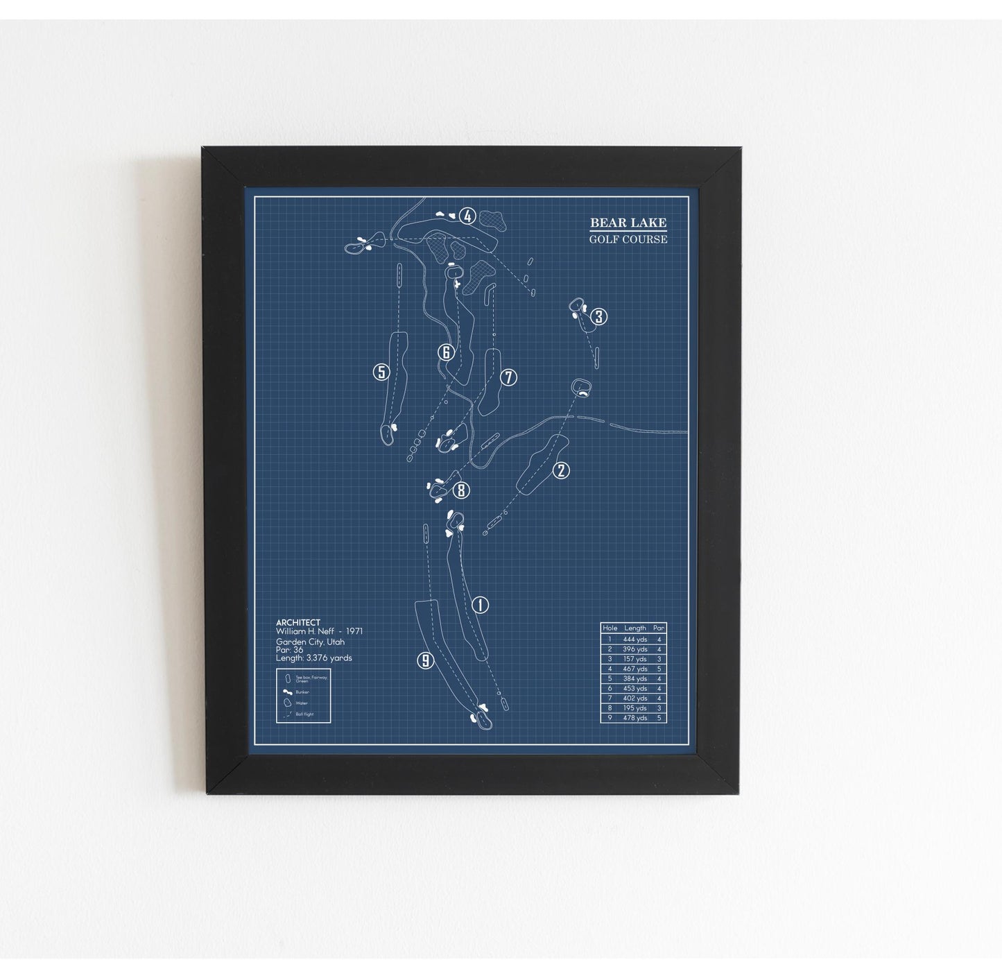 Bear Lake Golf Course Blueprint (Print)