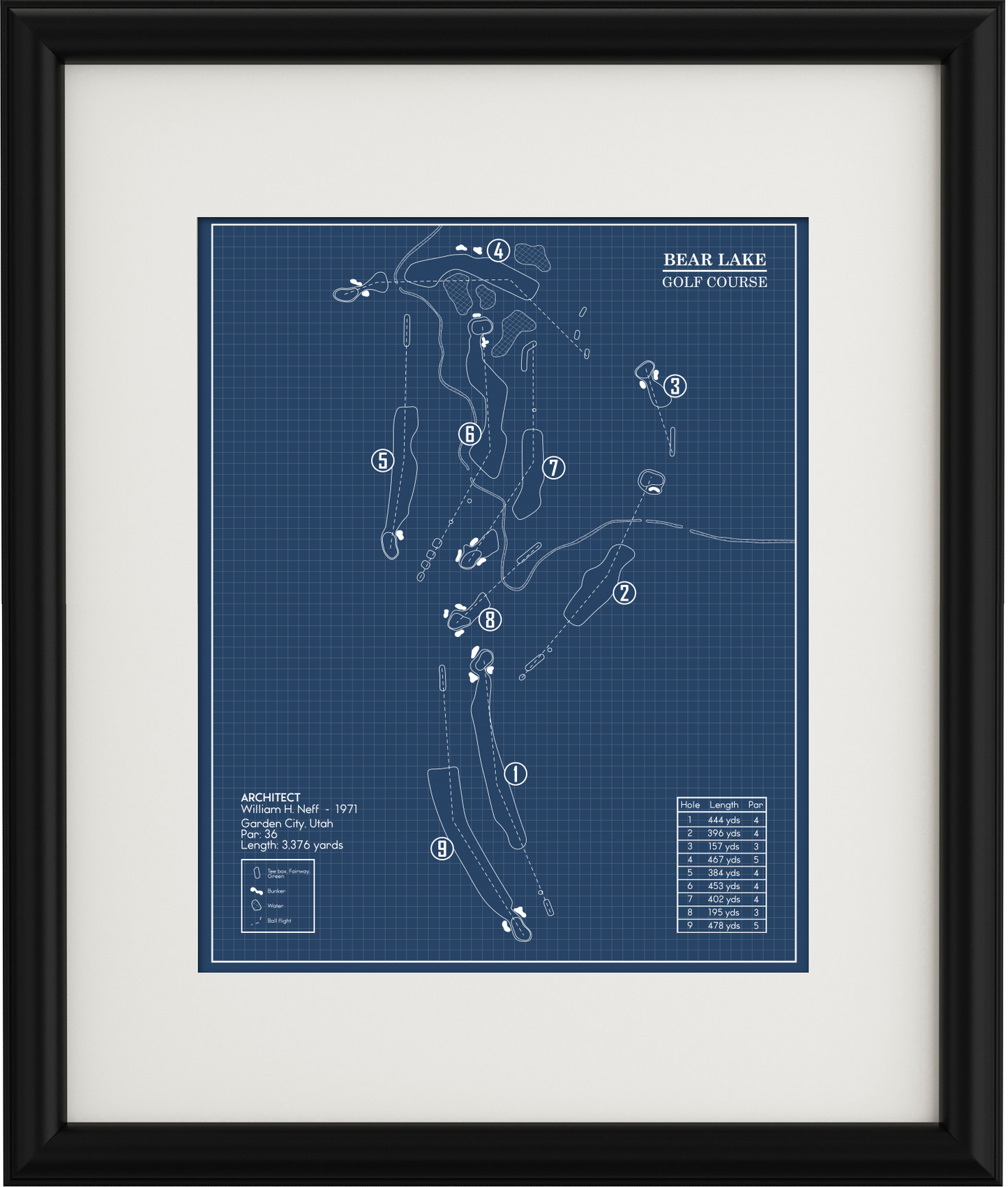 Bear Lake Golf Course Blueprint (Print)