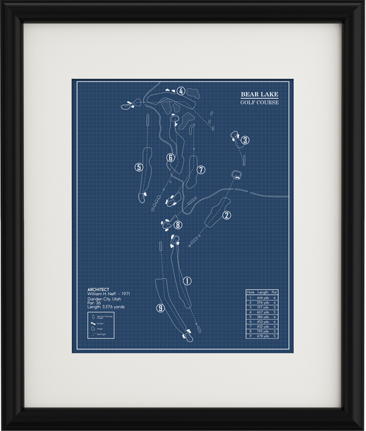 Bear Lake Golf Course Blueprint (Print)