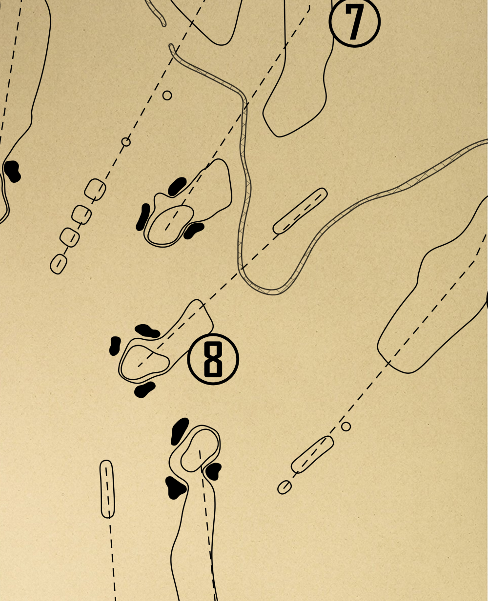 Bear Lake Golf Course Outline (Print)