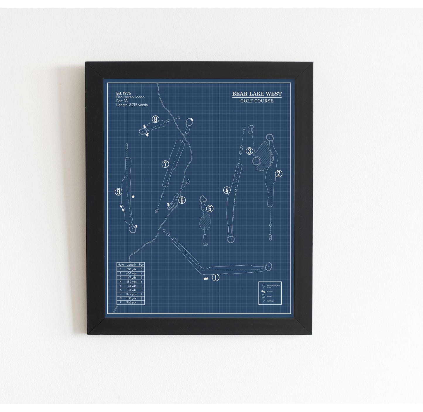 Bear Lake West Golf Course Blueprint (Print)
