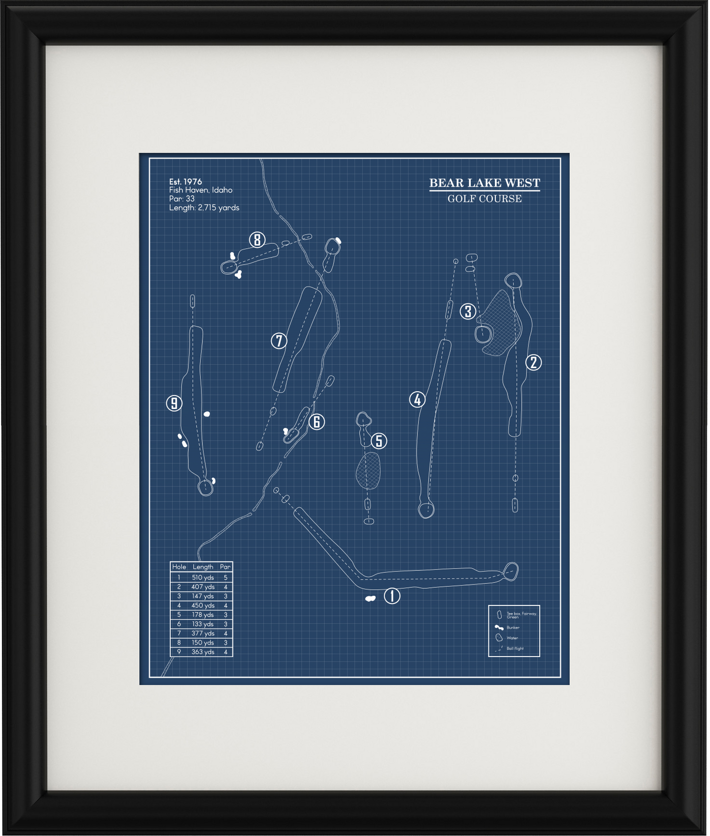 Bear Lake West Golf Course Blueprint (Print)