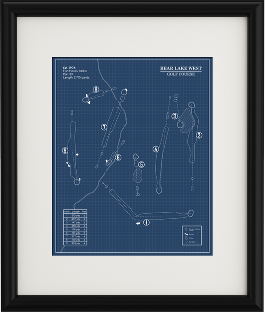 Bear Lake West Golf Course Blueprint (Print)