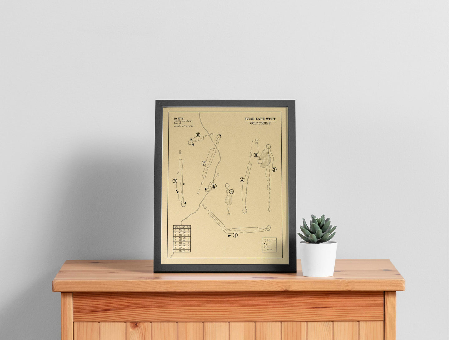 Bear Lake West Golf Course Outline (Print)