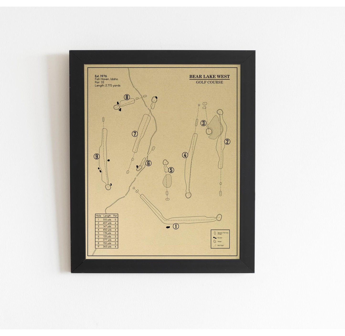 Bear Lake West Golf Course Outline (Print)