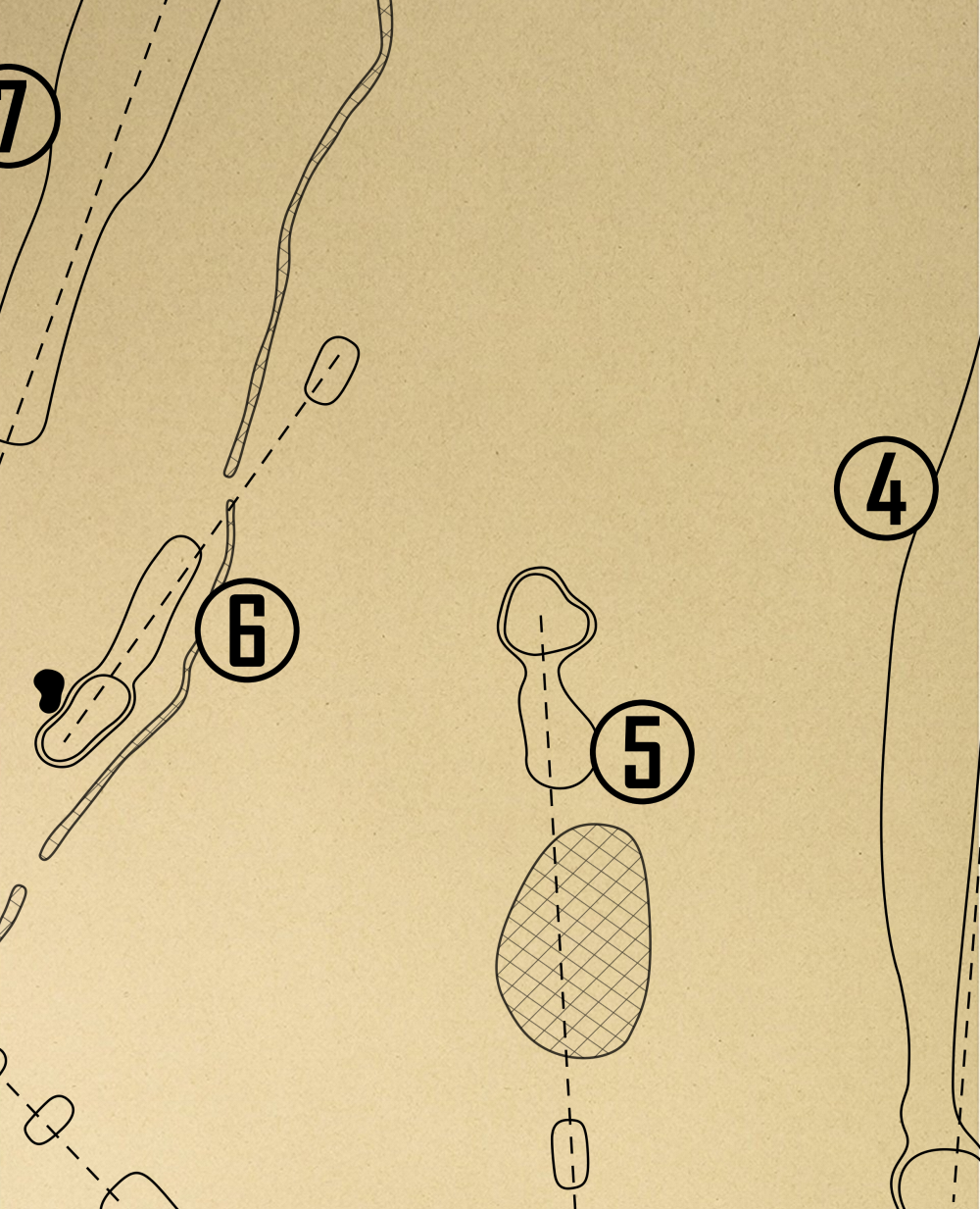 Bear Lake West Golf Course Outline (Print)
