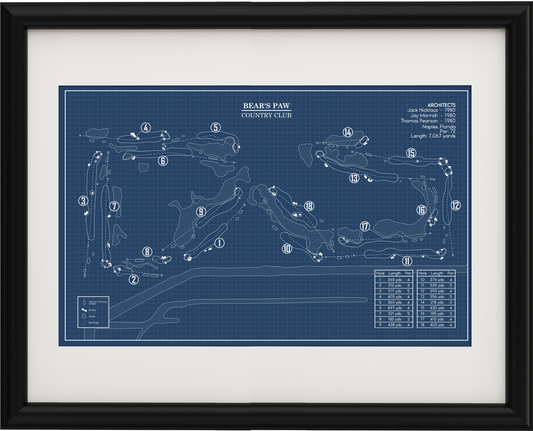 Bear's Paw Country Club Blueprint (Print)