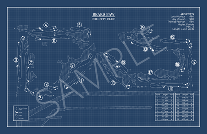 Bear's Paw Country Club Blueprint (Print)
