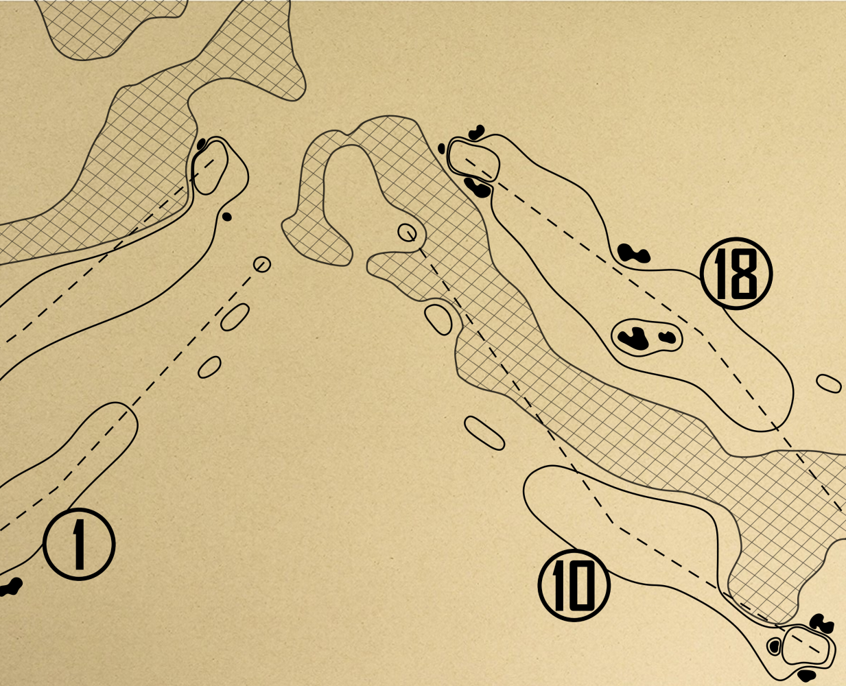 Bear's Paw Country Club Outline (Print)