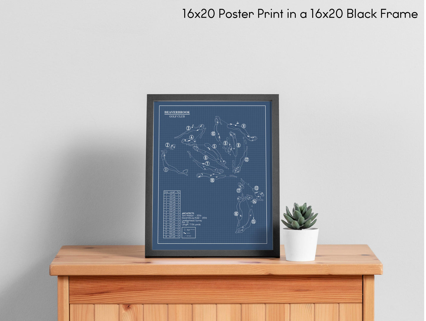 Beaverbrook Golf Club Blueprint (Print)