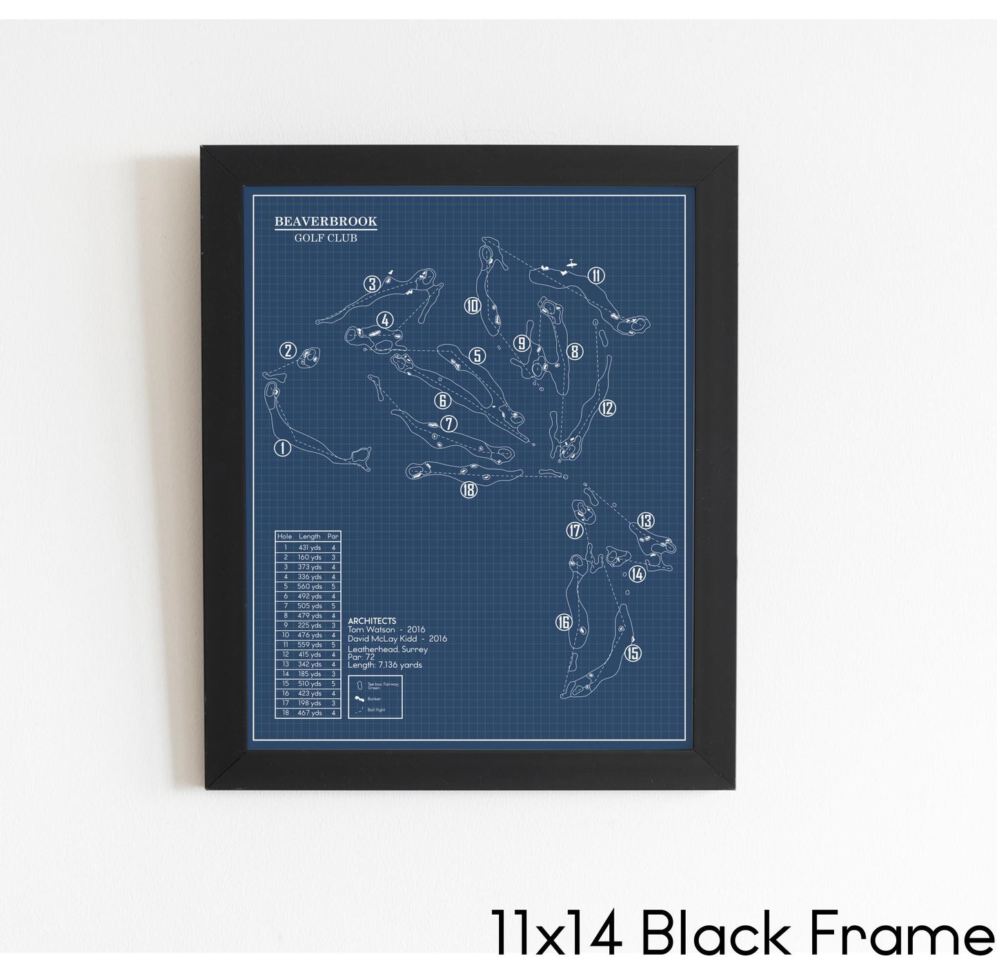 Beaverbrook Golf Club Blueprint (Print)