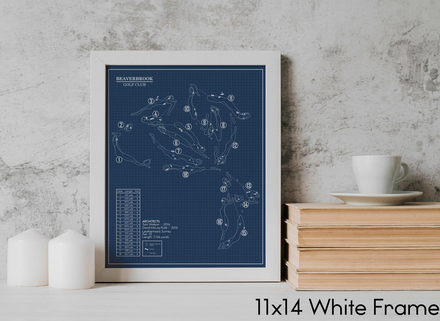 Beaverbrook Golf Club Blueprint (Print)