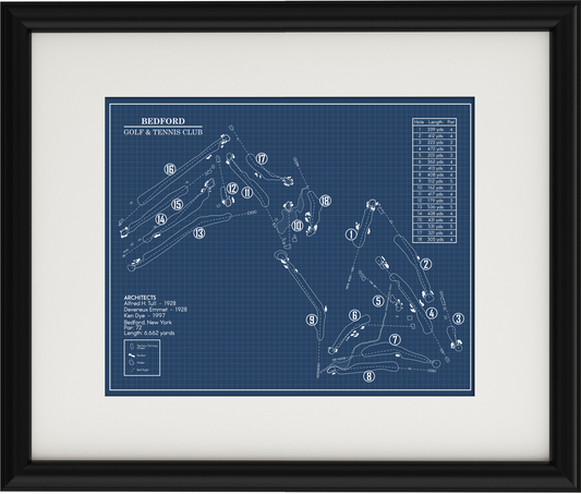 Bedford Golf & Tennis Club Blueprint (Print)