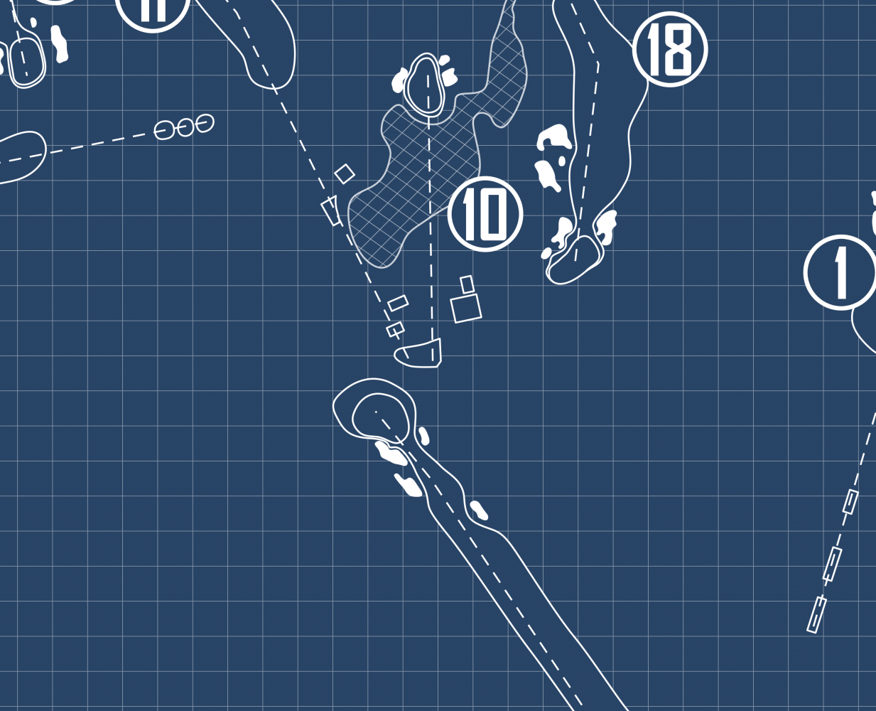 Bedford Golf & Tennis Club Blueprint (Print)