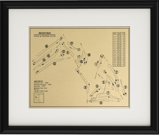 Bedford Golf & Tennis Club Outline (Print)