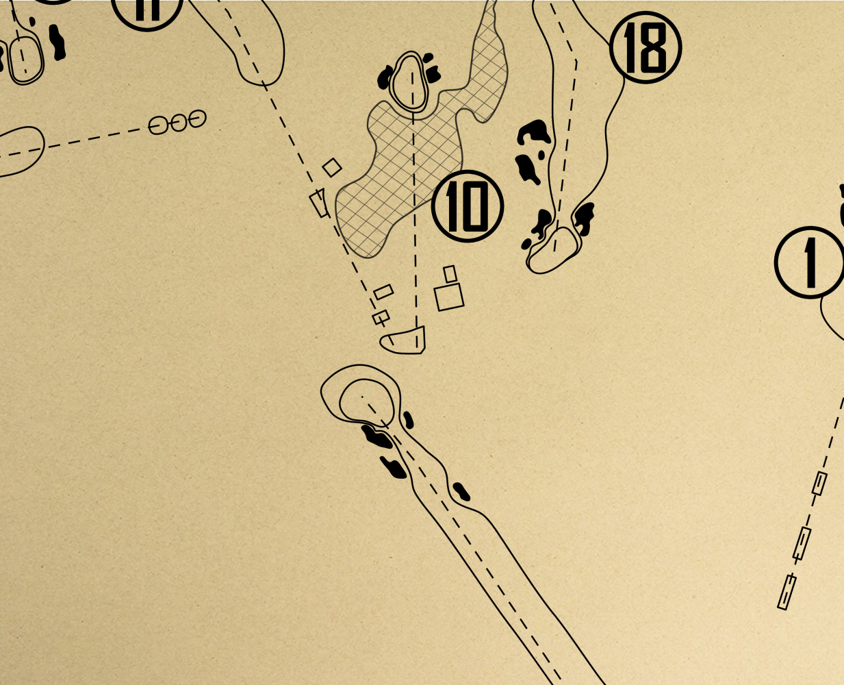Bedford Golf & Tennis Club Outline (Print)