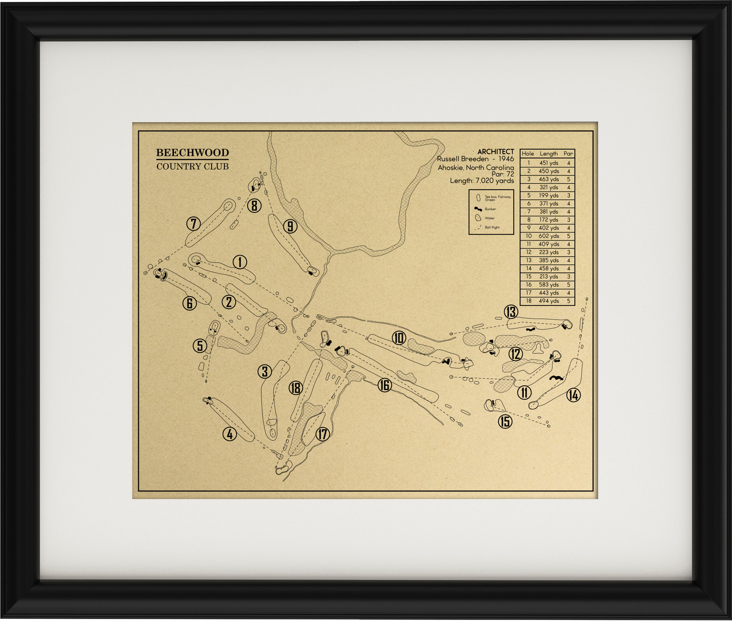 Beechwood Country Club Outline (Print)