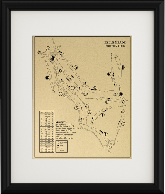 Belle Meade Country Club Outline (Print)