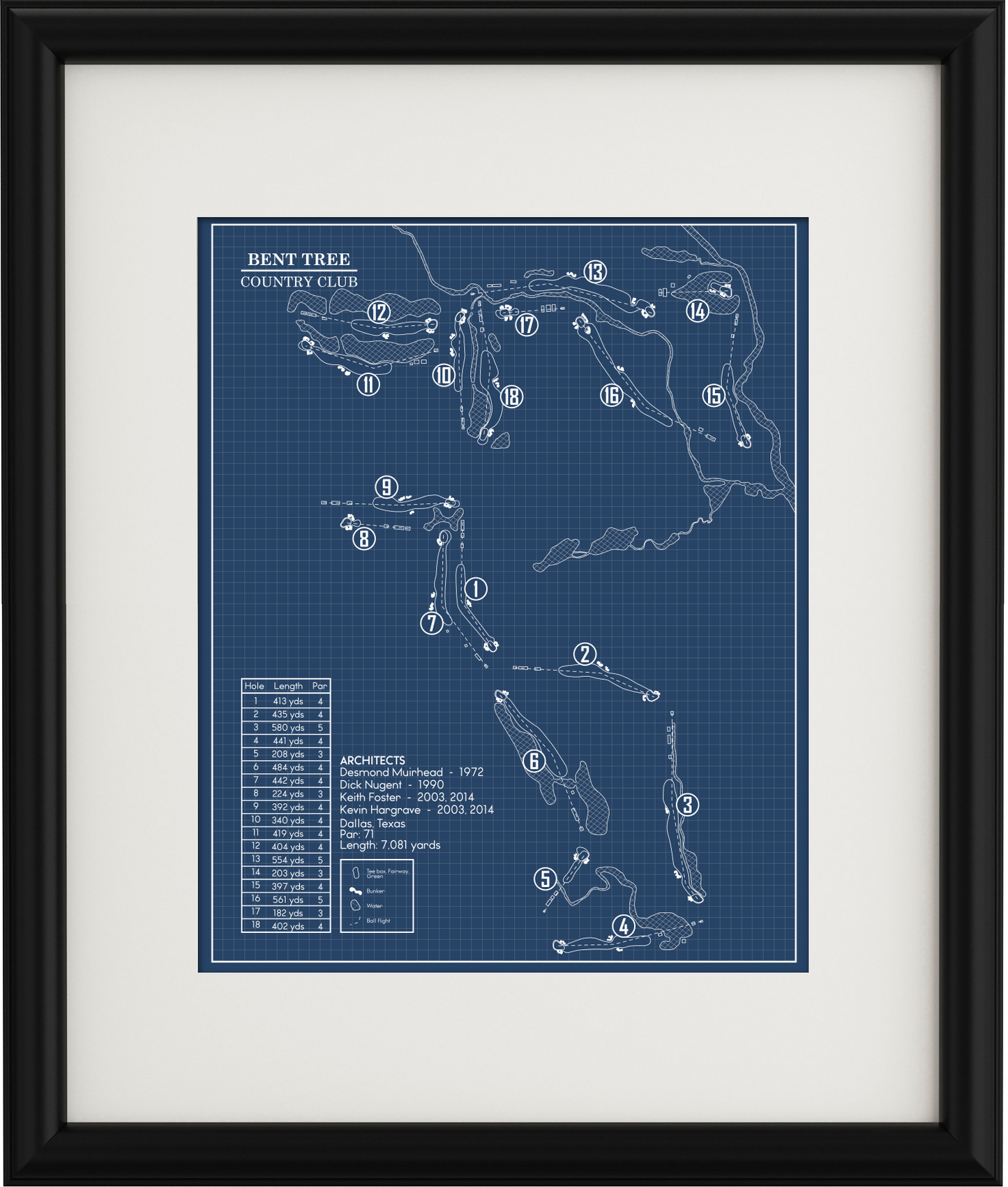 Bent Tree Country Club Blueprint (Print)