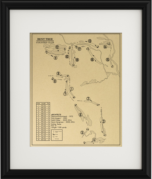 Bent Tree Country Club Outline (Print)