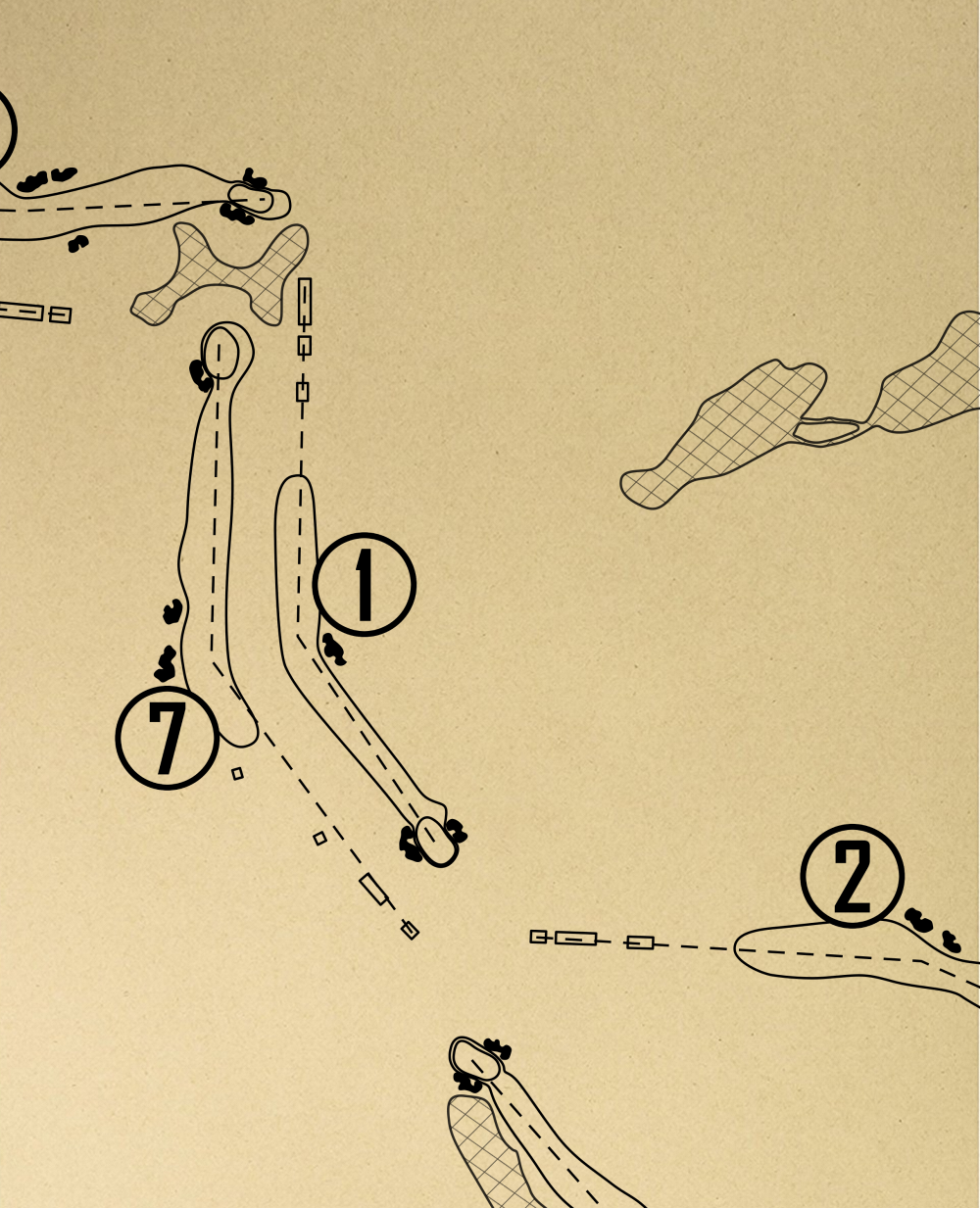 Bent Tree Country Club Outline (Print)