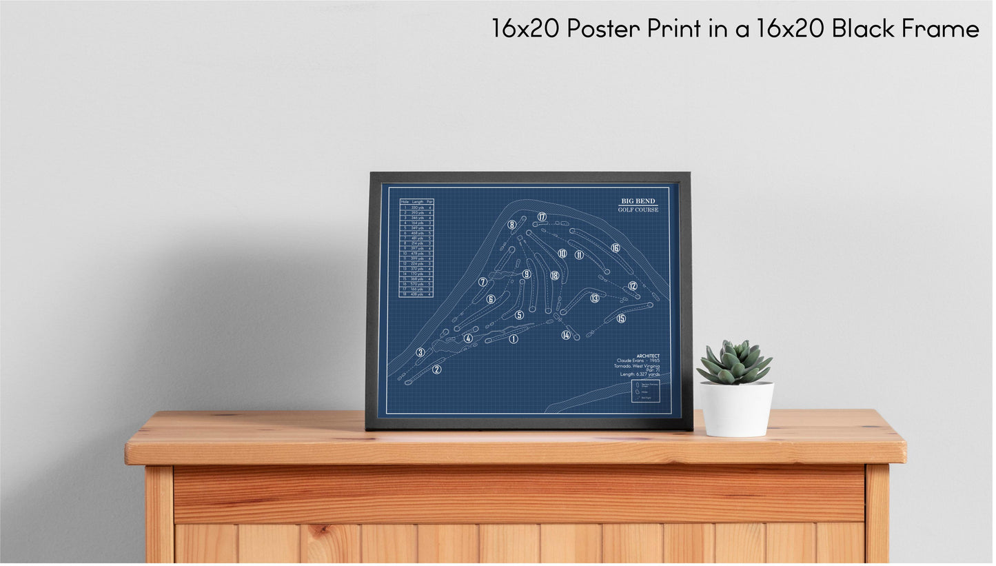 Big Bend Golf Course Blueprint (Print)