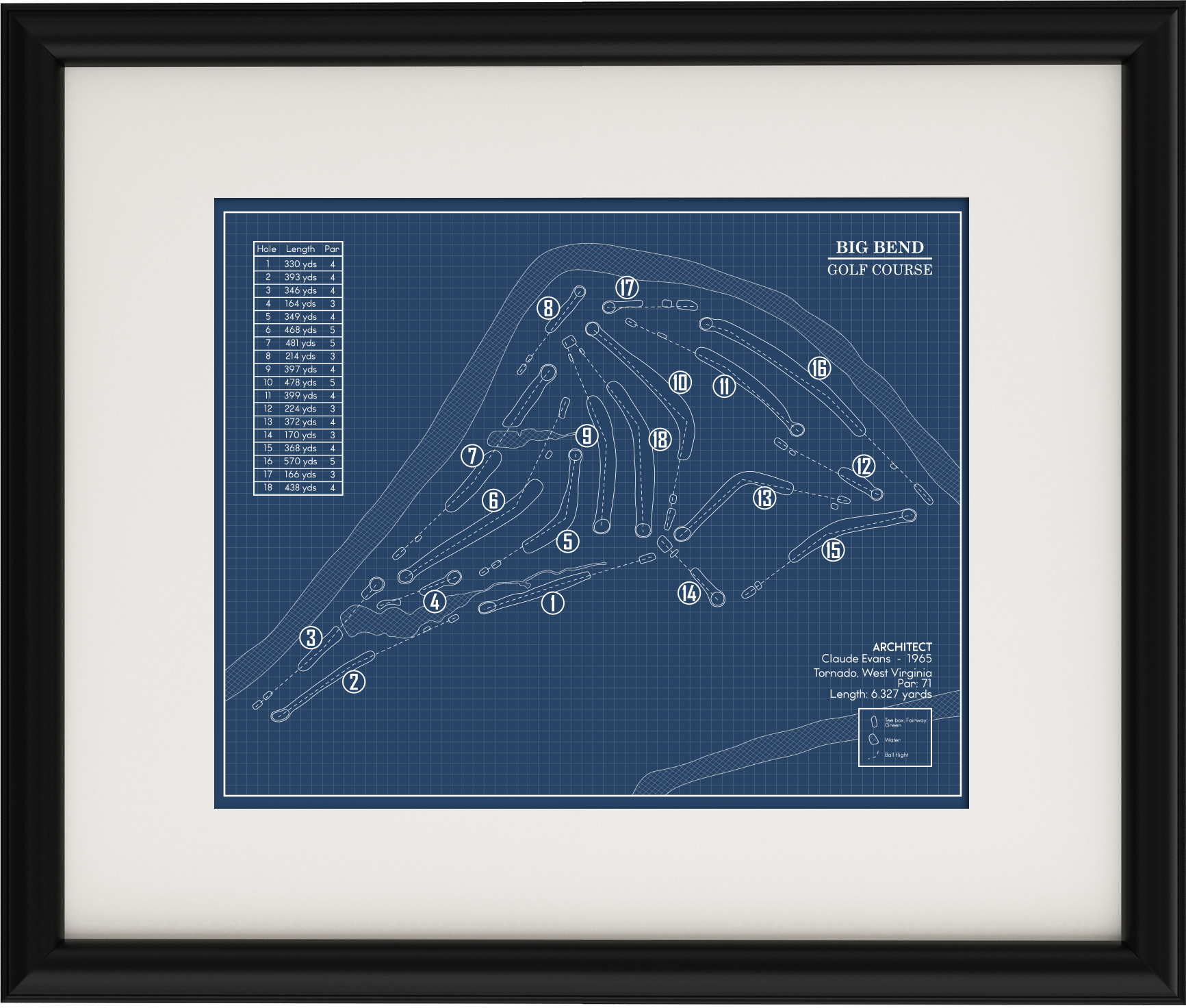 Big Bend Golf Course Blueprint (Print) – GolfBlueprints
