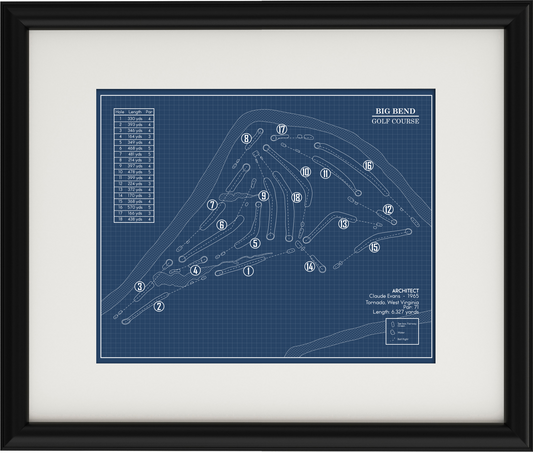 Big Bend Golf Course Blueprint (Print)