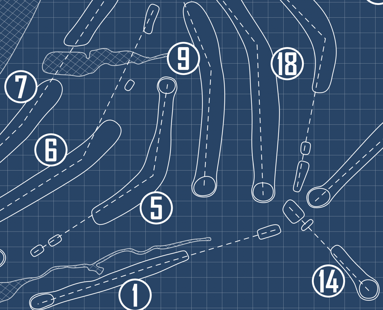 Big Bend Golf Course Blueprint (Print)