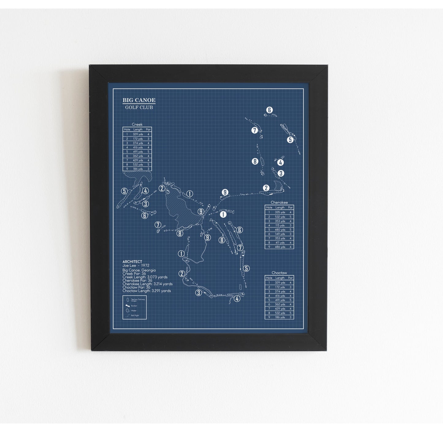 Big Canoe Golf Club Blueprint (Print)