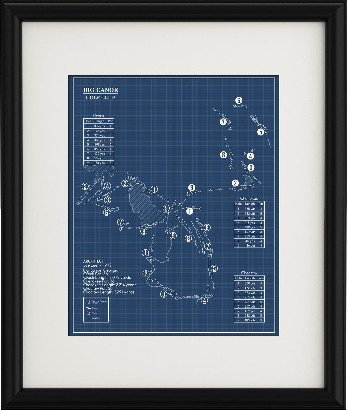 Big Canoe Golf Club Blueprint (Print)