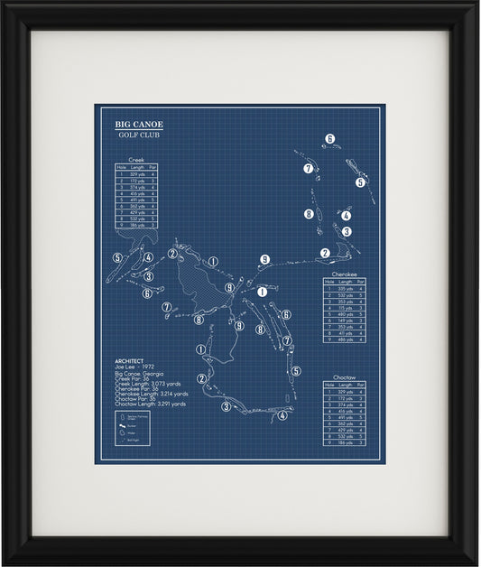 Big Canoe Golf Club Blueprint (Print)