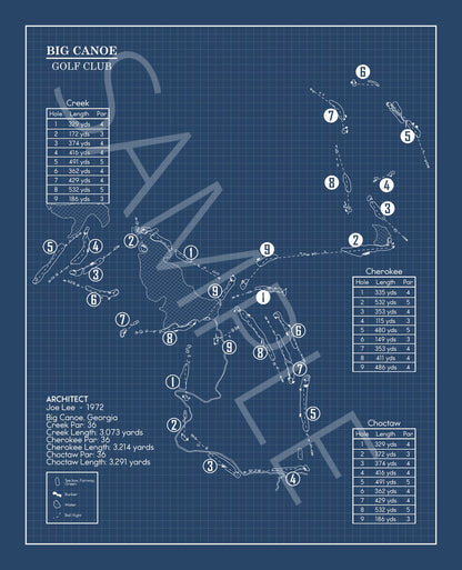 Big Canoe Golf Club Blueprint (Print)