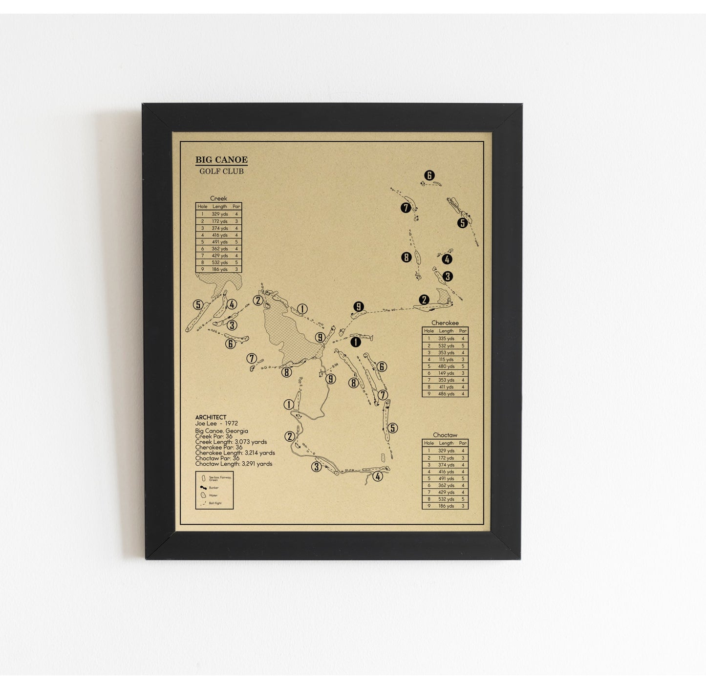 Big Canoe Golf Club Outline (Print)