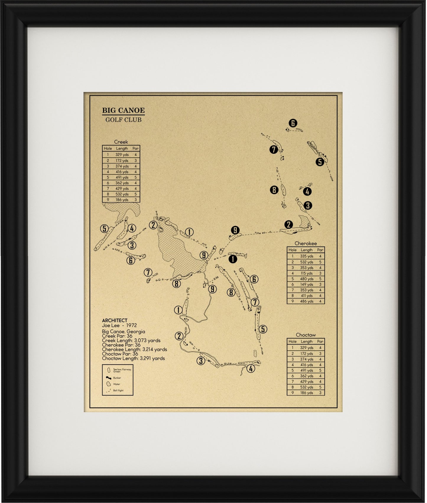Big Canoe Golf Club Outline (Print)