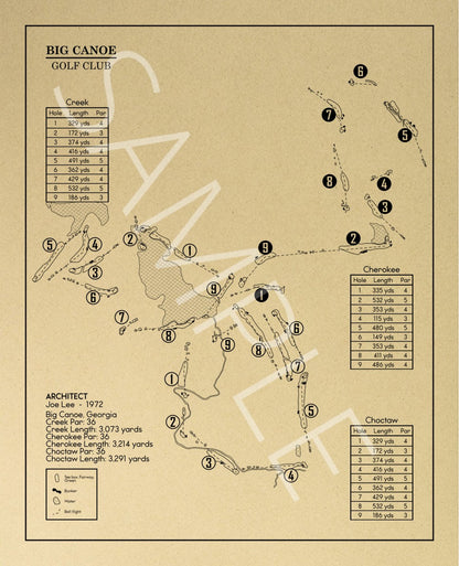 Big Canoe Golf Club Outline (Print)