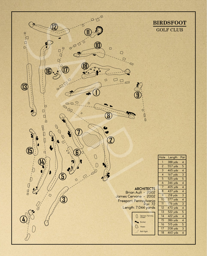 Birdsfoot Golf Club Outline (Print)