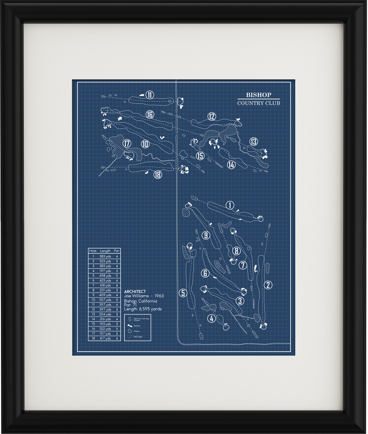 Bishop Country Club Blueprint (Print)