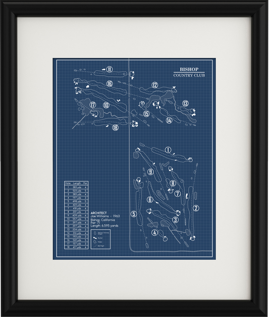 Bishop Country Club Blueprint (Print)