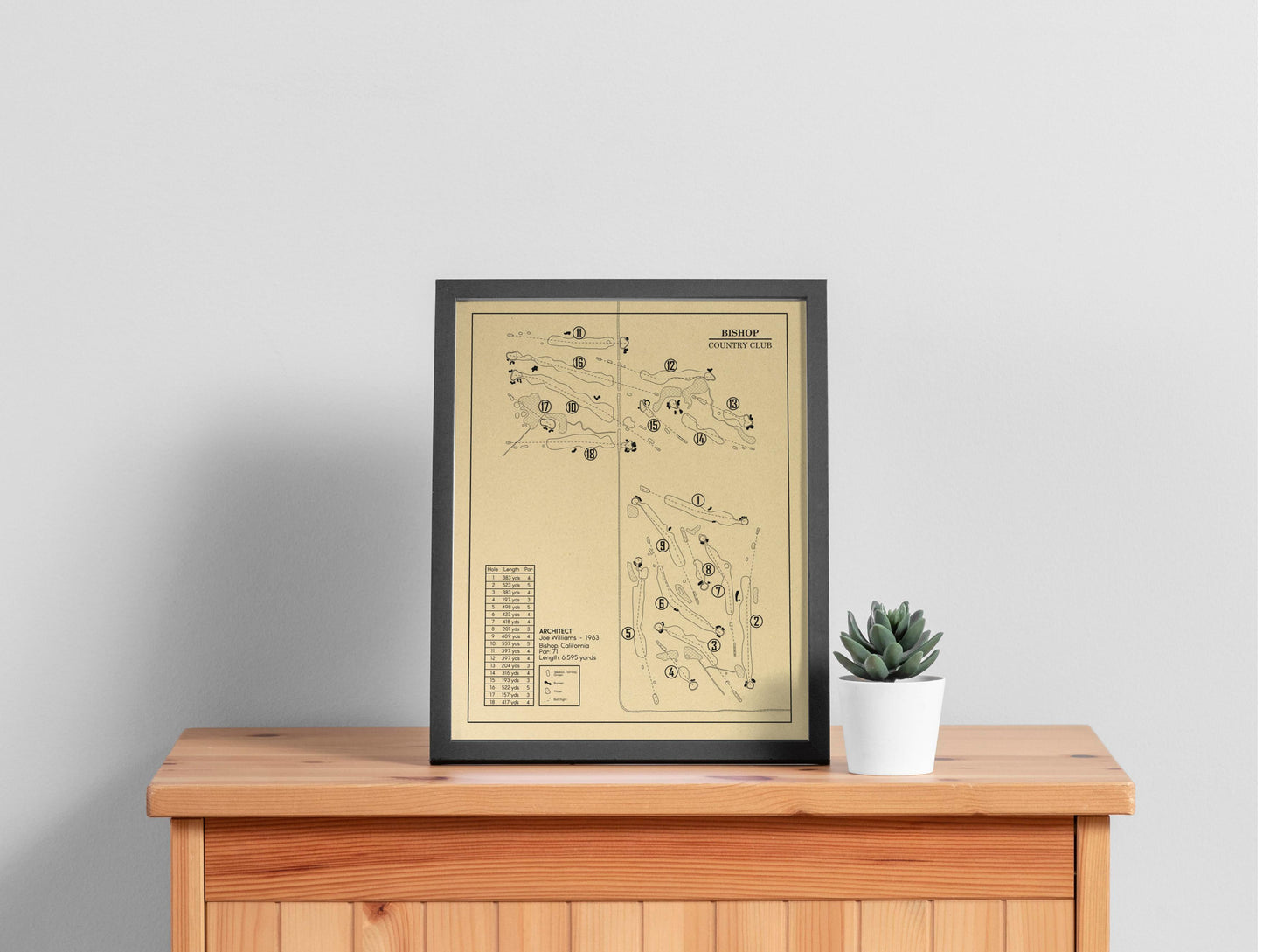 Bishop Country Club Outline (Print)