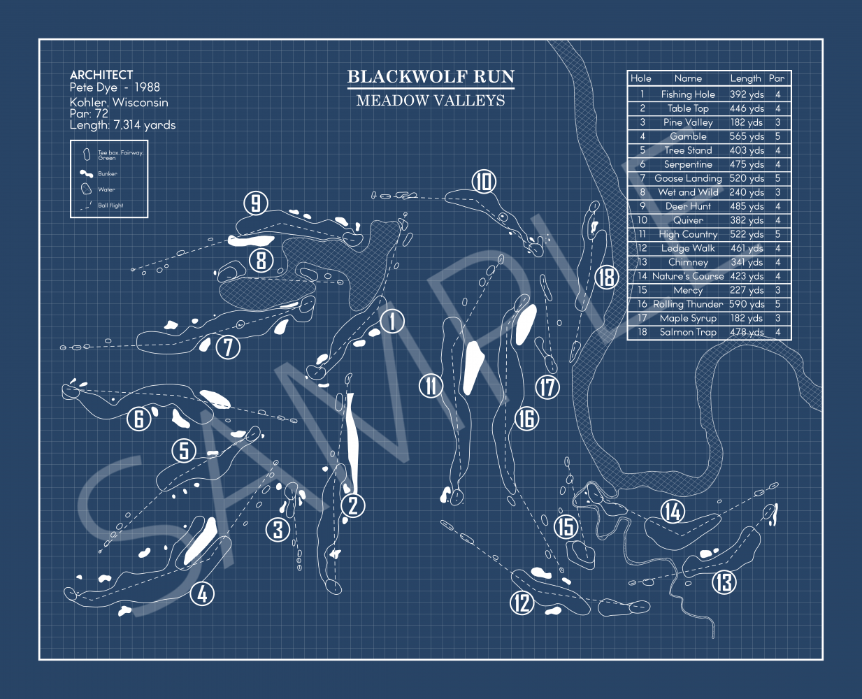 Blackwolf Run Meadow Valleys Blueprint (Print)