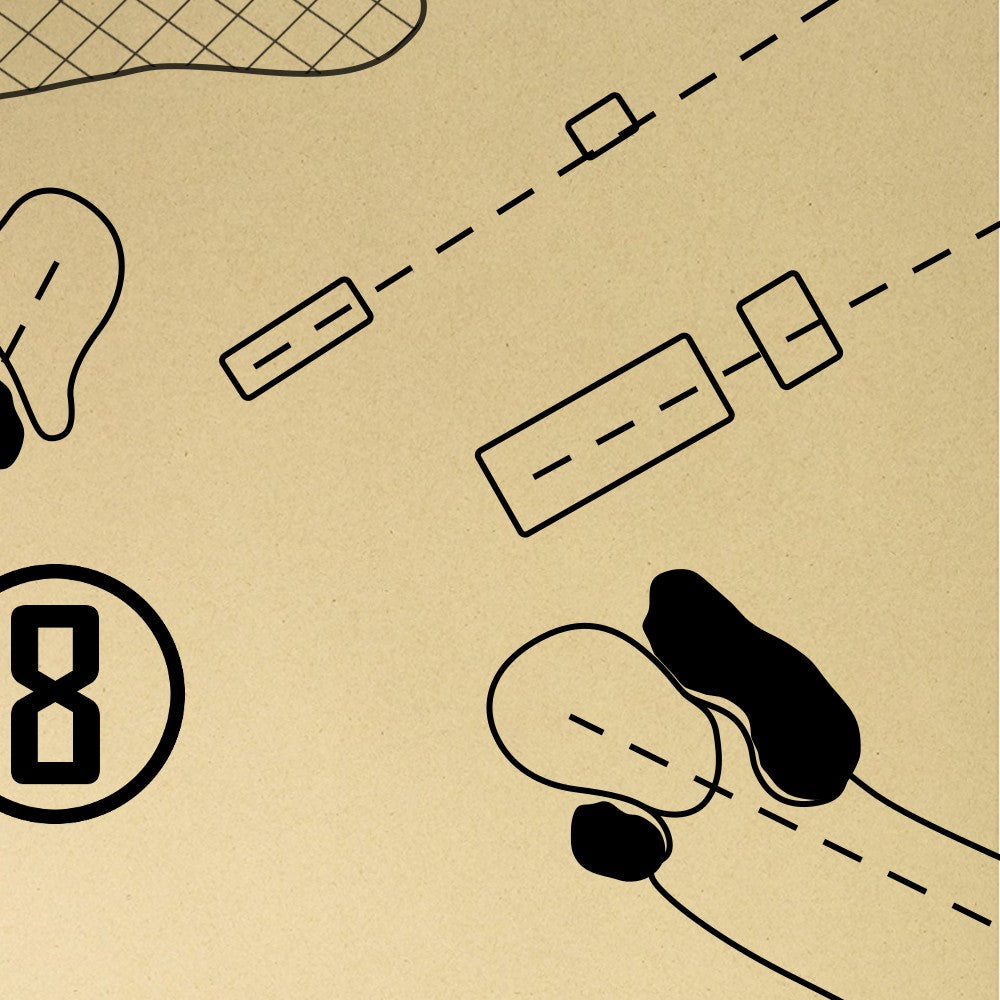 Bob O'Link Golf Club Outline (Print)