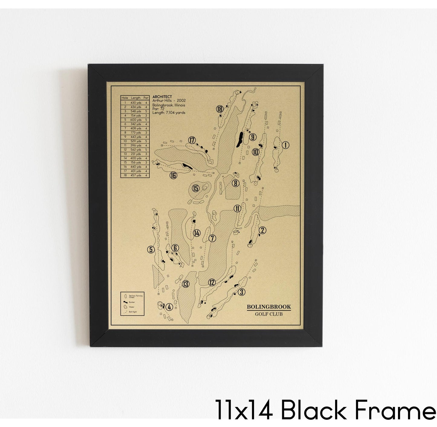 Bolingbrook Golf Club Outline (Print)