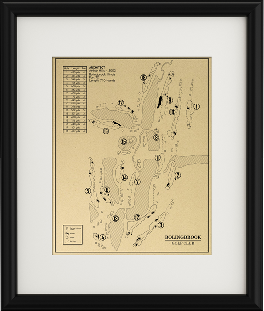 Bolingbrook Golf Club Outline (Print)