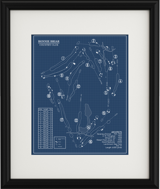 Bonnie Briar Country Club Blueprint (Print)